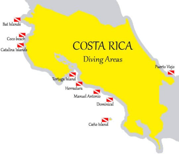 Mejores sitios de buceo en Costa Rica