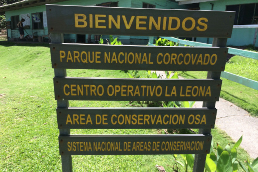 Corcovado-National-park-sign