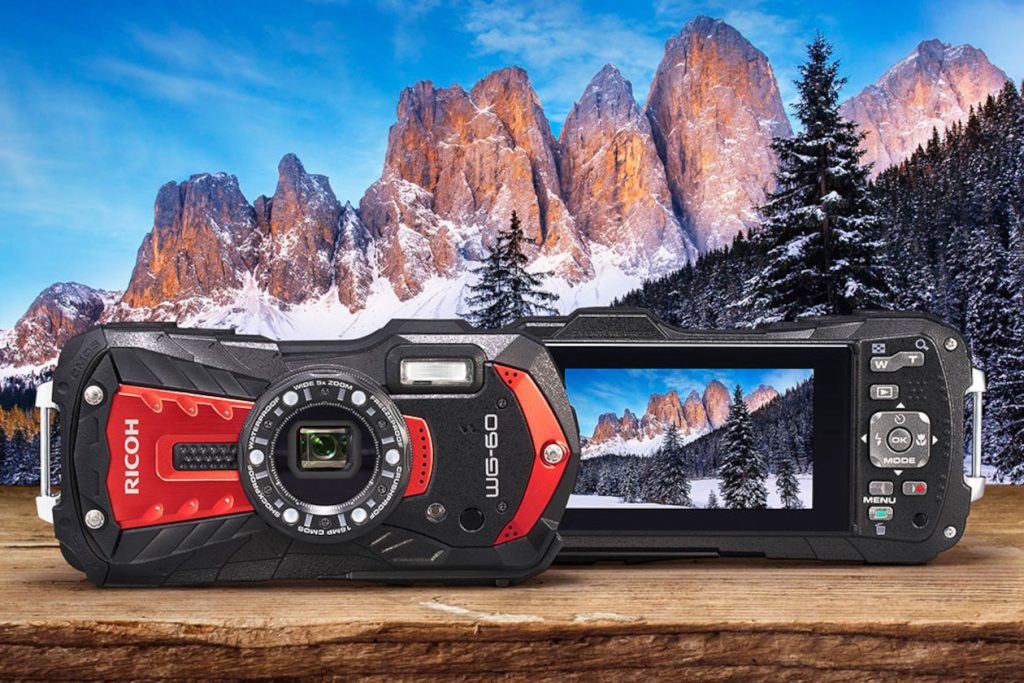 ricoh camara wg-60, with a mountain background